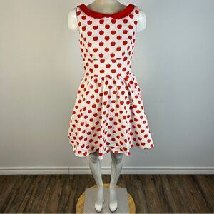 ❤️ Hanna Andersson Red and White Heart Midi Dress M
